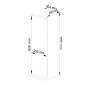 AKORD CLP Sonoma Fali Vitrin Fehér Ajtóval