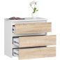 AKORD CL3 Éjjeliszekrény Fehér/Sonoma Tölgy 60 cm