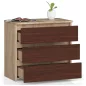 AKORD CLP 3 Fiókos Komód Sonoma Tölgy / Wenge