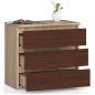 AKORD CLP 3 Fiókos Komód Sonoma Tölgy / Wenge