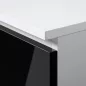 AKORD CL3 Magasfényű Éjjeliszekrény Fehér/Fekete 60 cm