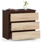 AKORD CLP CL3 Éjjeliszekrény Wenge/Sonoma Tölgy 3 Fiókos