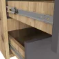 AKORD CL100 Artisan Tölgy Komód 6 Fiókos Matt Szürke