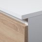 AKORD CL100 Komód 6 Fiókos Laminált Fehér Sonoma Tölgy
