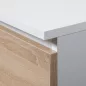 AKORD CL100 Komód 6 Fiókos Laminált Fehér Sonoma Tölgy