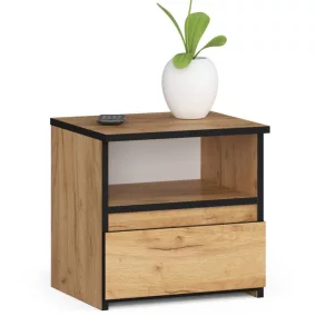 AKORD CL1 Tölgy Craft Éjjeliszekrény Laminált Fiókos