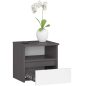 AKORD CL1 Éjjeliszekrény Laminált Grafitszürke-Fehér
