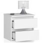 AKORD CLP Éjjeliszekrény Laminált Fehér 2 Fiókos