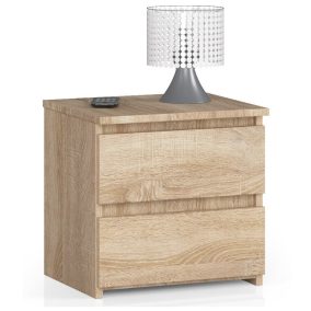 AKORD CLP Sonoma Tölgy Éjjeliszekrény 2 Fiókos Laminált