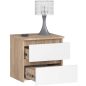 AKORD CLP Éjjeliszekrény Sonoma Tölgy/Fehér 2 Fiókos