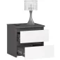   AKORD CLP CL2 Éjjeliszekrény Laminált Grafitszürke-Fehér