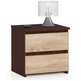   AKORD CLP CL2 Éjjeliszekrény Wenge/Sonoma Tölgy Kétfiókos