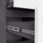 AKORD CL4 Komód Laminált Grafitszürke-Fehér 4 Fiókos