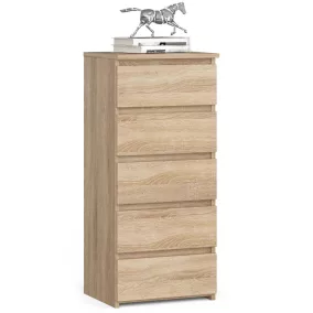 AKORD CL5 Sonoma Tölgy Keskeny Fiókos Komód