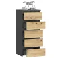  AKORD CL5 Keskeny Fiókos Komód Grafitszürke/Artisan Tölgy