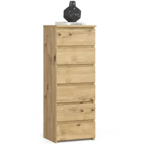 AKORD CL6 Artisan Tölgy Keskeny Fiókos Komód
