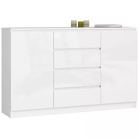 AKORD CLP K160 Modern Magasfényű Fehér Komód