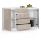   AKORD CLP K160 Komód Cappuccino Magasfényű MDF 2 Ajtós 4 Fiókos