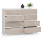 AKORD CLP K140 Komód 8 Fiókos Cappuccino Magasfényű