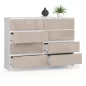 AKORD CLP K140 Komód 8 Fiókos Cappuccino Magasfényű