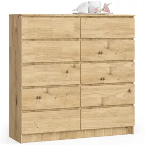 AKORD CLP Artisan Tölgy 10 Fiókos Komód