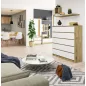   AKORD CLP K120 Komód Laminált Artisan Tölgy Fehér 10 Fiókos