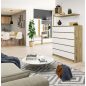 AKORD CLP K120 Komód Laminált Artisan Tölgy Fehér 10 Fiókos