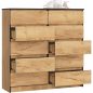 AKORD CLP K120 Komód Laminált Tölgy Craft 10 Fiókos