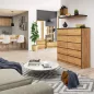 AKORD CLP K120 Komód Laminált Tölgy Craft 10 Fiókos