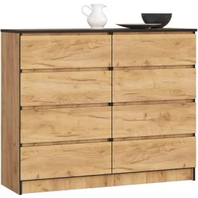 AKORD CLP 120 Komód 8 Fiókos Craft Tölgy Matt