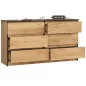 AKORD CLP K140 Komód Laminált Craft Tölgy 6 Fiókos
