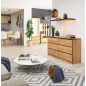 AKORD CLP K140 Komód Laminált Craft Tölgy 6 Fiókos