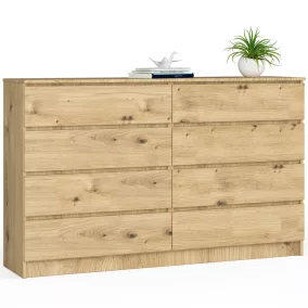 AKORD CLP Artisan Tölgy 8 Fiókos Komód