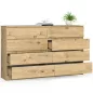 AKORD CLP Artisan Tölgy 8 Fiókos Komód