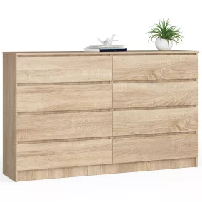 AKORD CLP K160 Komód Sonoma Tölgy 8 Fiókos