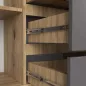   AKORD CLP Artisan Komód 160 Laminált Szürke Matt 4-Fiókos