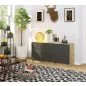 AKORD CLP Artisan Komód 6 Fiókos Laminált Tölgy Szürke