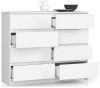 AKORD CLP 120 Komód 8 Fiókos Laminált Fehér Matt