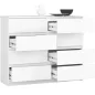 AKORD CLP 120 Komód 8 Fiókos Laminált Fehér Matt