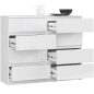 AKORD CLP 120 Magasfényű Akril Komód 8 Fiókos Fehér