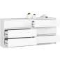 AKORD CLP K160 Komód 6 Fiókos Laminált Fehér