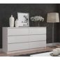 AKORD CLP K160 Komód 6 Fiókos Laminált Fehér