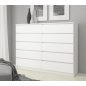 AKORD CLP K160 Komód Laminált Fehér 10 Fiókos