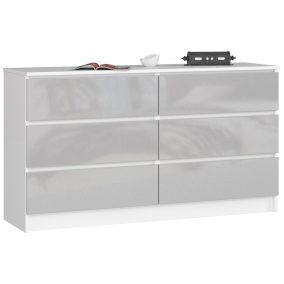 AKORD CLP K140 Komód 6 Fiókos Metál Magasfényű