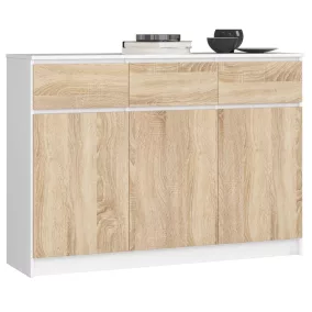 AKORD CLP K140 Komód Laminált Fehér-Sonoma