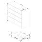 AKORD Modern 8 Fiókos Komód Laminált Fehér-Sonoma 120cm