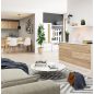 AKORD CLP K160 Komód Laminált Fehér-Sonoma 6 Fiókos