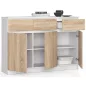 AKORD CLP K140 Komód Laminált Fehér-Sonoma