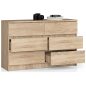 AKORD CLP K120 Komód 6 Fiókos Laminált Sonoma Tölgy