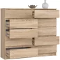 AKORD CLP K140 Komód Laminált Sonoma Tölgy 10 Fiókos